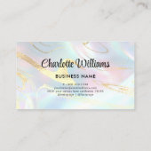 パステルフェイクホログラフィエレガントックパステルオパール 名刺 (裏面)