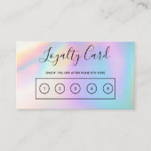 パステルフェイクホログラフィカスタムックロイヤリティカード 名刺 (正面)