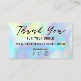 パステルフェイクホログラフ感謝していユの名刺 名刺