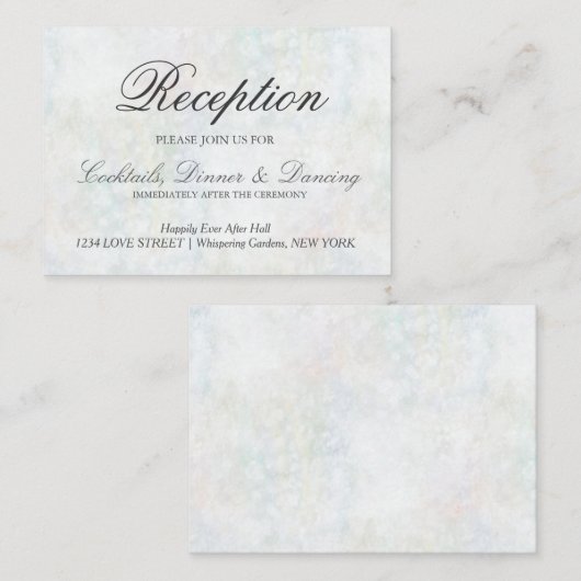 パステルフェイクレインボー《写真》ぼけ味披露宴カード エンクロージャーカード (正面/裏面)