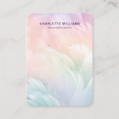 パステルフェザーカスタムジュエリーディスプレイカード 名刺 (正面)