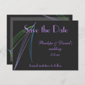 パステルフェザーカスタム抽象芸術保存日付 案内ポストカード (正面/裏面)