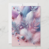 パステルフェザーズピアスグリッター離れキンセーニェラ 招待状 (裏面)