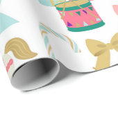 パステルフェスティバルくるみ割りおもちゃクリスマス ラッピングペーパー (ロールコーナー)