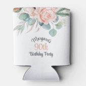パステルフェミニンウォーターカラーフローラ90誕生日 缶クーラー (裏面)