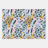 パステルフェミニンヒョウの斑点 ラッピングペーパーシート (正面2)