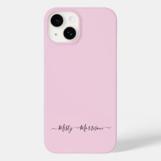 パステルフェミニンピンクとスクリプト名前をカスタムする Case-Mate iPhone 14ケース