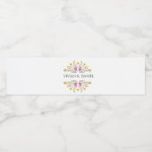 パステルフェミニンフラワー結婚ズのウォーターボトルラベル ペットボトルラベル (シングルラベル)