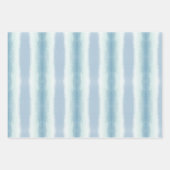 パステルフェードピンクブルーパープルウォーターカラーライン ラッピングペーパーシート (正面2)