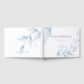 パステルフェード薄紫と埃っぽい青い葉 ゲストブック (全面)