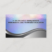 パステルフォイルテクスチャ |金属 | QRコード 名刺 (裏面)