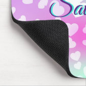 パステルフォリングハート パーソナライズされた マウスパッド (コーナー)