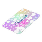 パステルフォリングハート パーソナライズされた マグネット (左側)