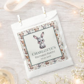 パステルフォレストアニマルズパターンバニー誕生日 フェイバーバッグ (クリップ留めされた状態)