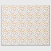 パステルフォークアートクリスマスツリーオーナメントキッズベビー ラッピングペーパー (フラット)