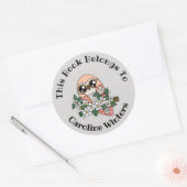 パステルフクロウブックラベル ラウンドシール (封筒)