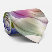 パステルフラクタルフラワー抽象芸術 ネクタイ (ロール)
