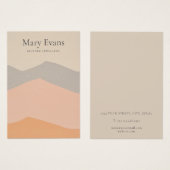 パステルフラット山のイヤリングディスプレイカード (正面&裏面)