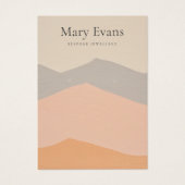 パステルフラット山のイヤリングディスプレイカード (正面)