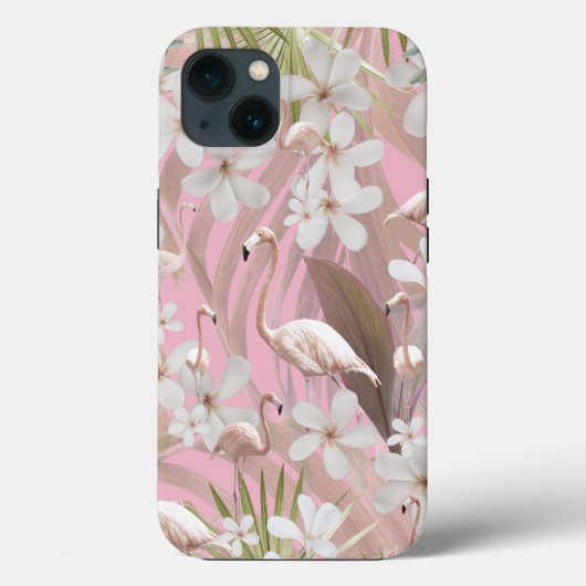 パステルフラミンゴジャングルラブ#2 #tropical #wall Case-Mate iPhoneケース (裏面)