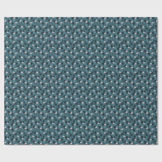 パステルフラミンゴスオンティール(緑がかった色) ラッピングペーパー (フラット)