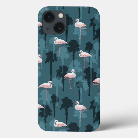 パステルフラミンゴスオンティール(緑がかった色) Case-Mate iPhoneケース (裏面)