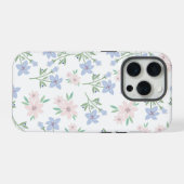 パステルフラワーの背景 iPhoneケース (裏面横)