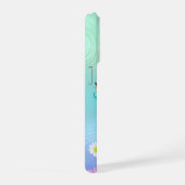 パステルフラワーアンド蝶 iPhoneケース (右側面)