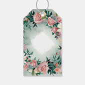 パステルフラワーエレガンス：セージグリーン結婚フローラ ギフトタグ (裏面)
