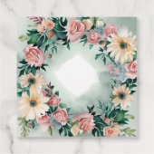 パステルフラワーエレガンス：セージグリーン結婚フローラ フェイバータグ (裏面)