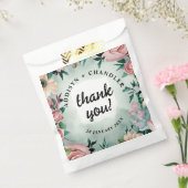 パステルフラワーエレガンス:セージグリーン結婚フローラ フェイバーバッグ (封をした状態)