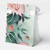 パステルフラワーエレガンス：セージグリーン結婚フローラ フェイバーボックス (裏面サイド)