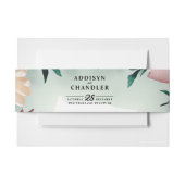 パステルフラワーエレガンス:セージグリーン結婚フローラ 招待状ベリーバンド (正面例)