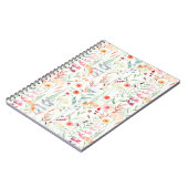 パステルフラワーガーデンパターン ノートブック (左側)