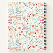 パステルフラワーガーデンパターン ノートブック (裏面)