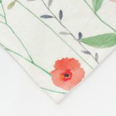 パステルフラワーガーデンパターン フリースブランケット (角)