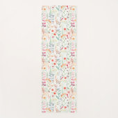 パステルフラワーガーデンパターン ヨガマット (正面)