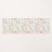 パステルフラワーガーデンパターン ヨガマット (正面(横))