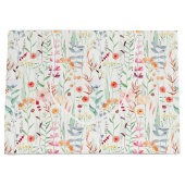 パステルフラワーガーデンパターン ラージペーパーバッグ (正面)