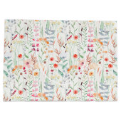 パステルフラワーガーデンパターン ラージペーパーバッグ (裏面)