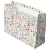 パステルフラワーガーデンパターン ラージペーパーバッグ (裏面アングル)
