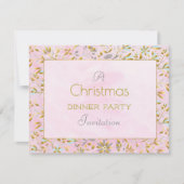 パステルフラワークリスマス4.25x5.5招待状 招待状 (正面)
