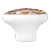 パステルフラワーシャビーシックバラフローラルパターン セラミックノブ (側面)