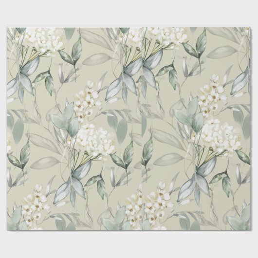 パステルフラワーシームレス ラッピングペーパー (フラット)