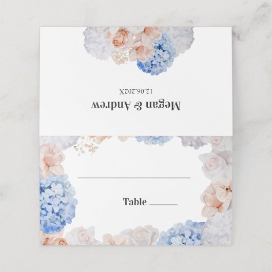 パステルフラワーズアジサイ プレイスカード (外部開封)