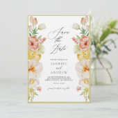 パステルフラワーズイン赤面とピーチザデイト 招待状 (スタンド正面)