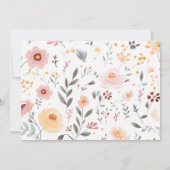 パステルフラワーズウェルカムベビーガール誕生 案内状 (裏面)