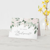 パステルフラワーズグリッターは私の花嫁になる カード (黄色い花)