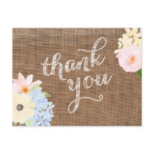 パステルフラワーズサンキューカードバーラップレース黄色