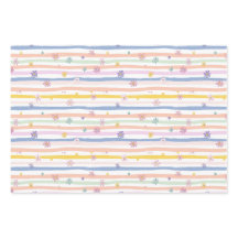 パステルフラワーズストライプブライダルベビーシャワーガールズ